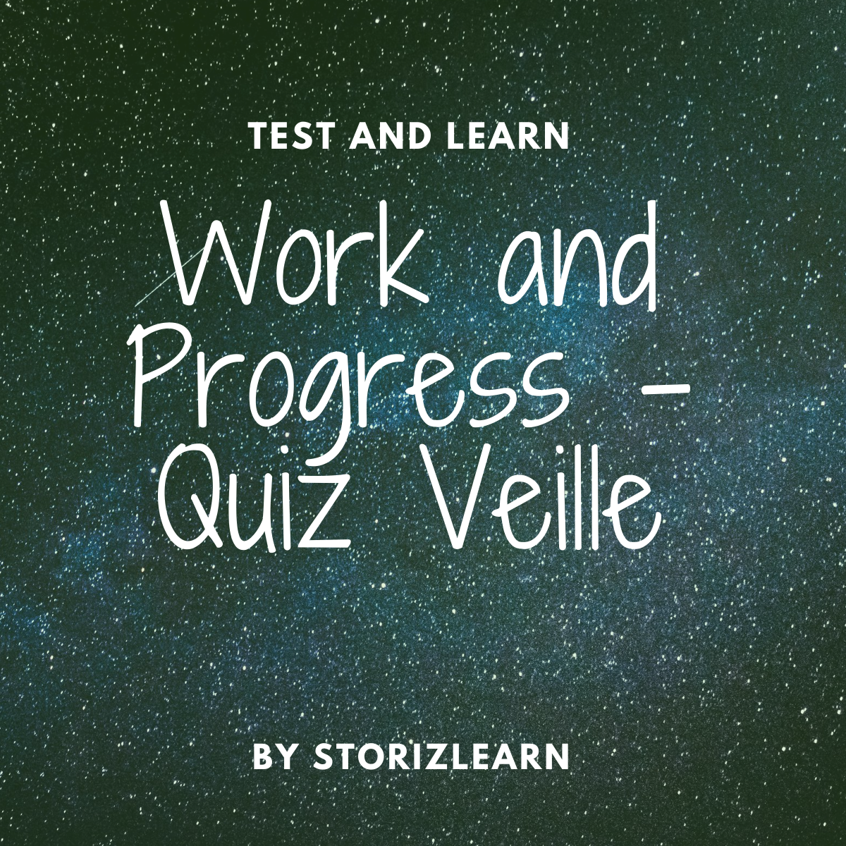 Work and Progress – Quiz Veille et e-réputation